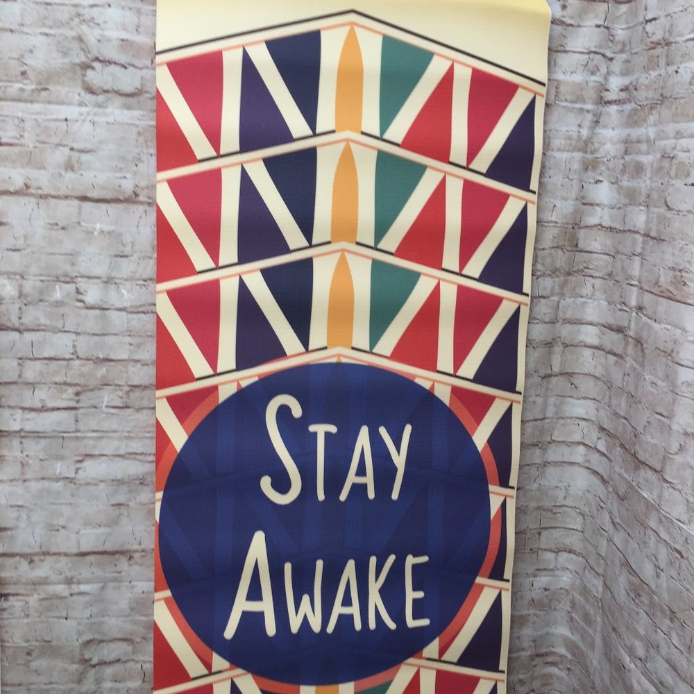 Stay Awake Yoga Mat 72" x 24" Multi-color